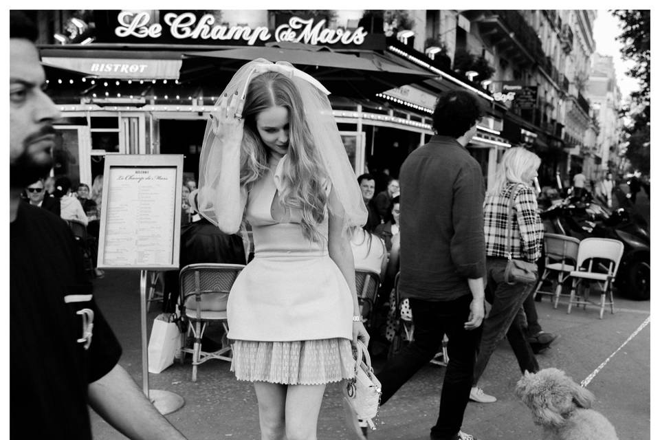 Bridal street style Paris