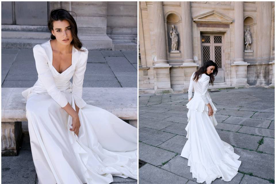 Beautiful bride in Paris