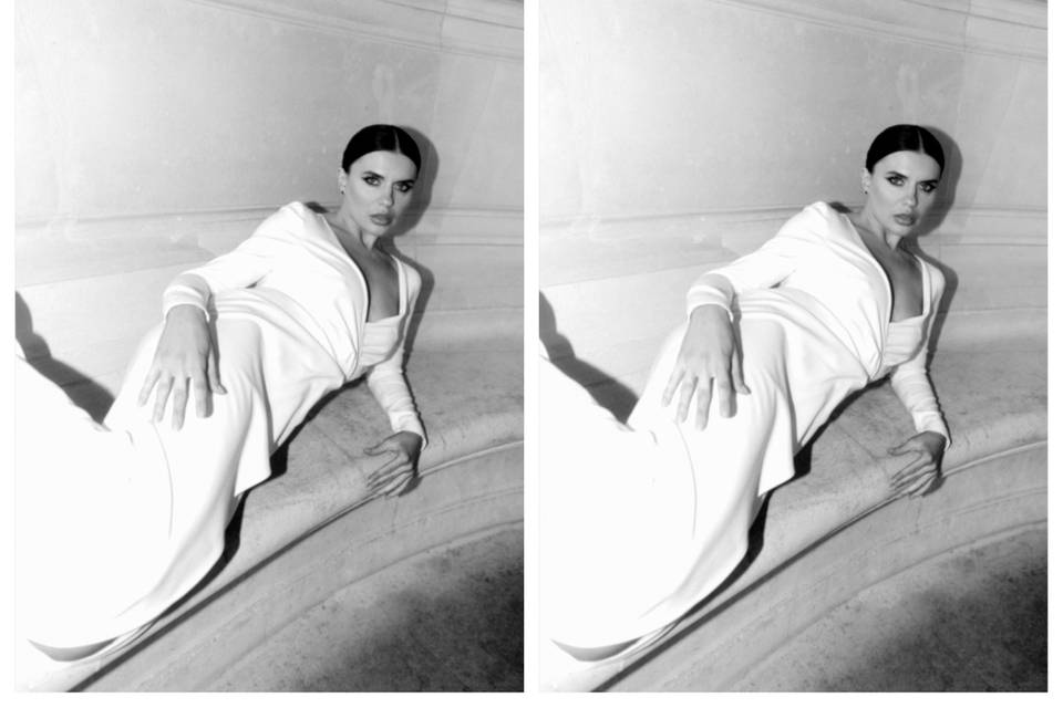 Stylish fashion bride Paris