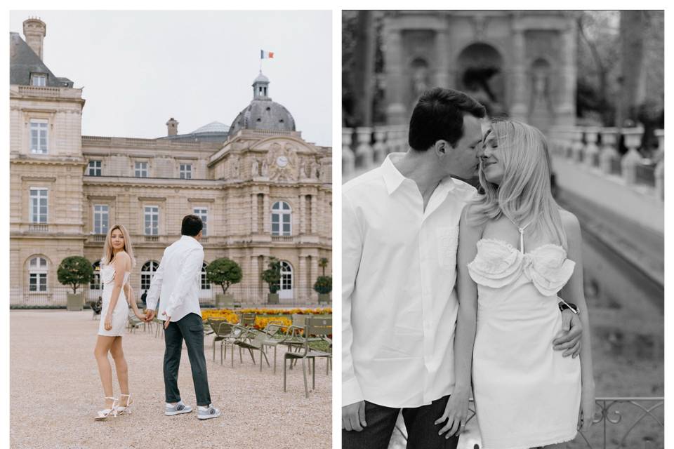 Romantic love story in Paris