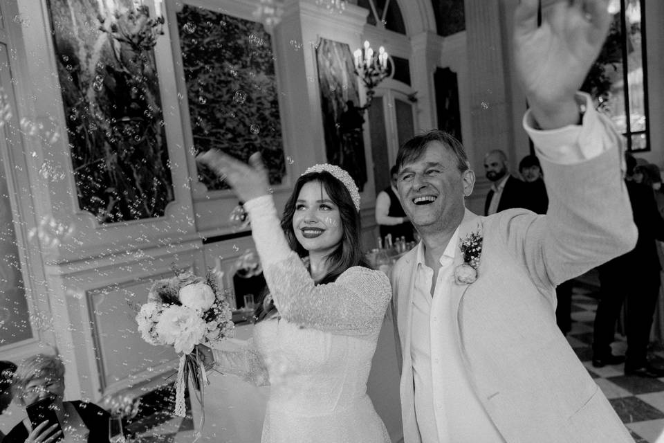 Happy wedding moments