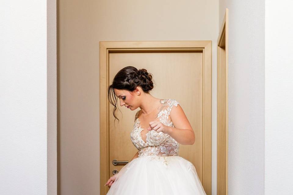 La mariée se prépare