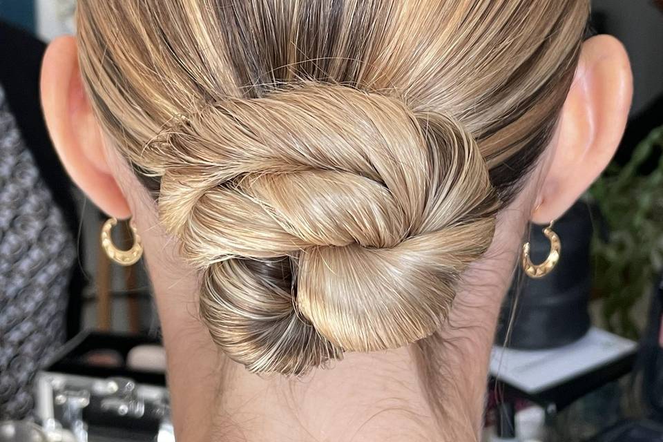 Chignon plaqué