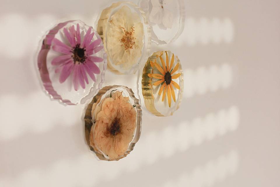 Aimant frigo fleurs séchées