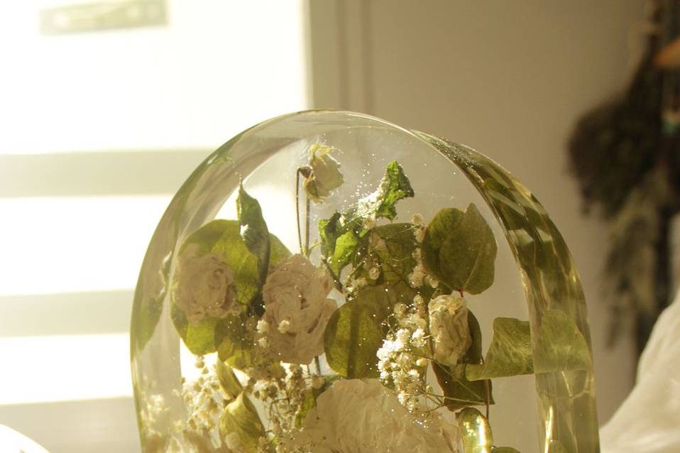 Arche florale résine mariage