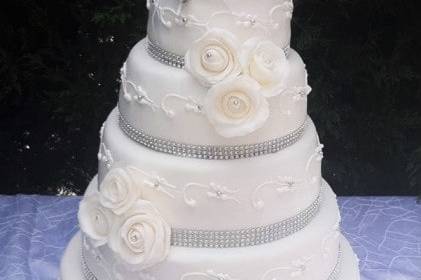 Wedding cake blanc et gris