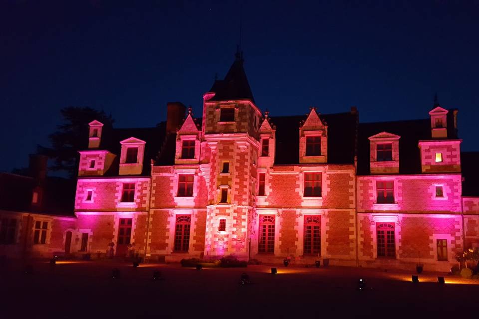 Château de jallanges by night