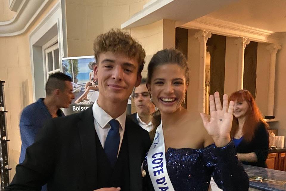 Rauzy avec Miss Côte d'Azur