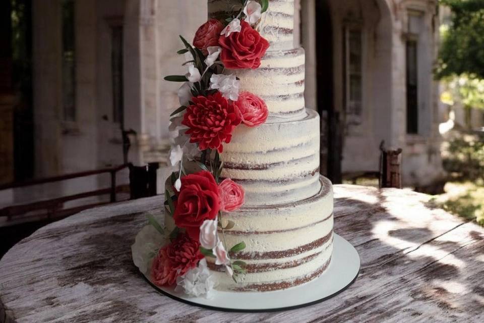 Naked cake champêtre