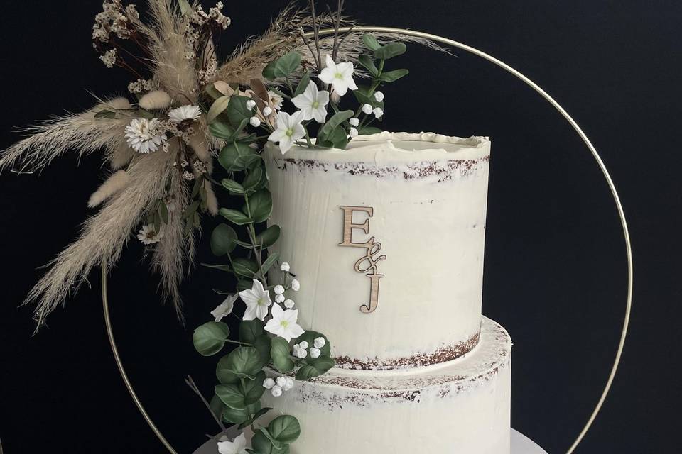 Naked cake feuillage