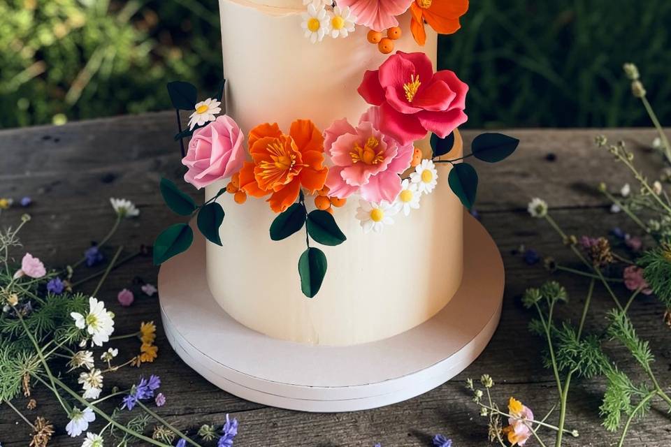 Wedding cake coloré