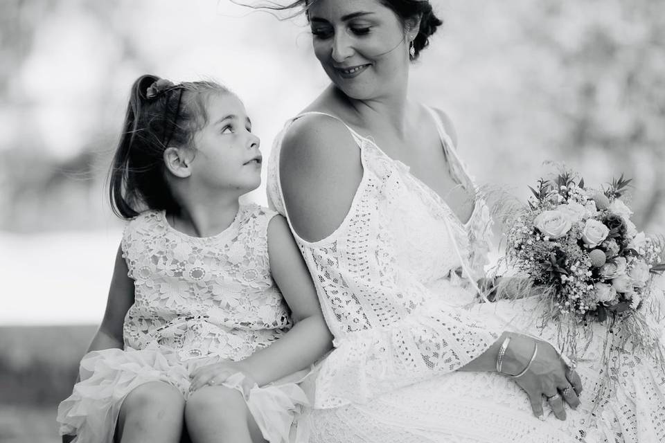 Mariée et sa fille