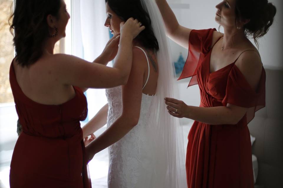 Préparatifs de la mariée