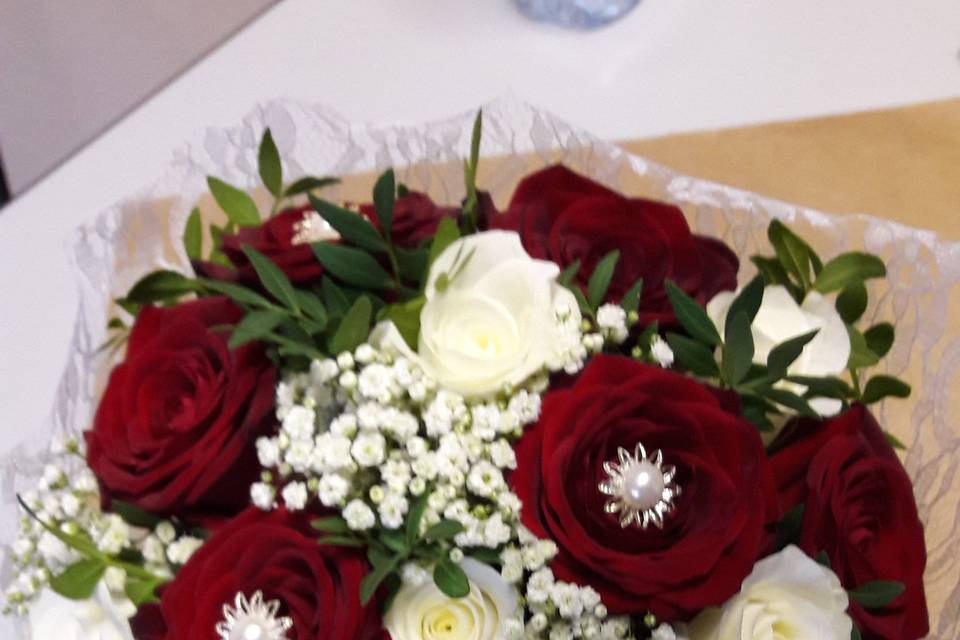 Bouquet en rouge et blanc