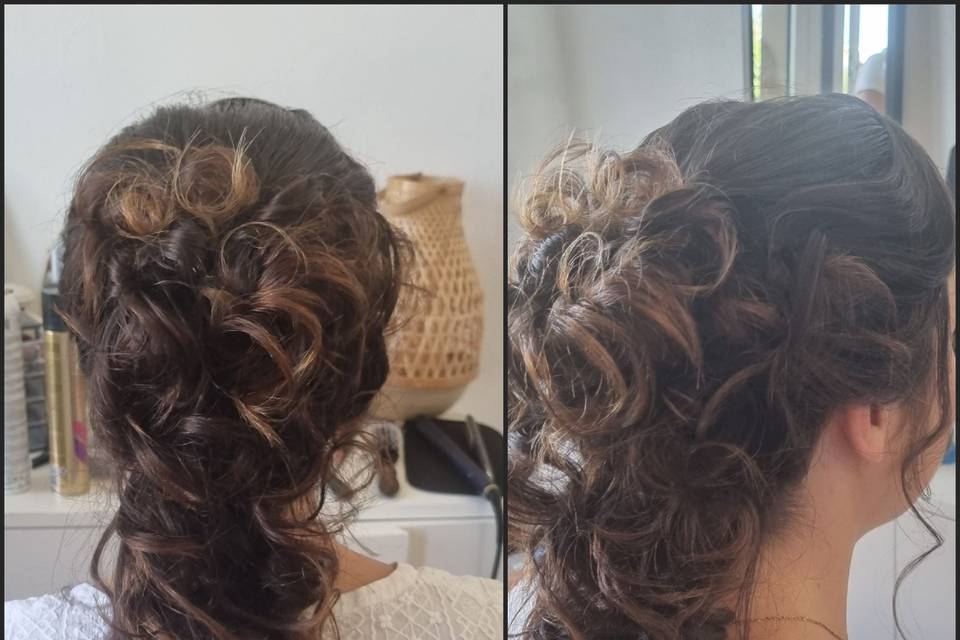 Chignon demoiselle d'honneur