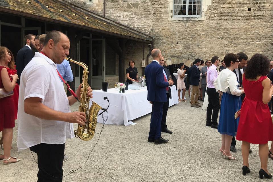 Cocktail avec saxophoniste