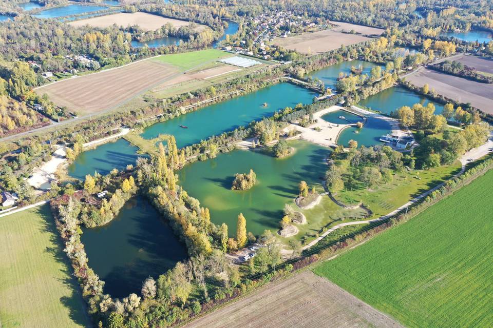 Vue aérienne sur le domaine