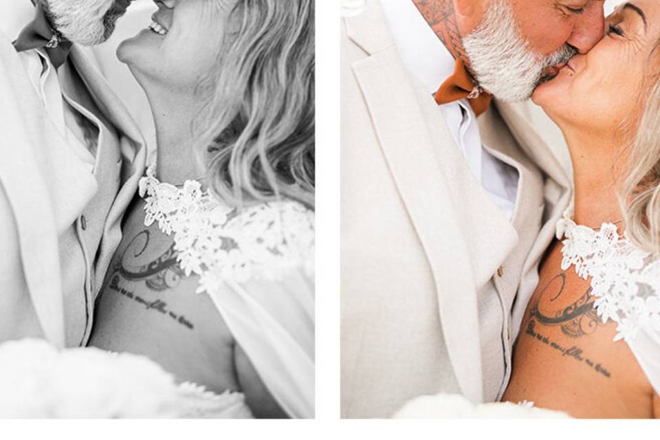 Le bisous des mariés !