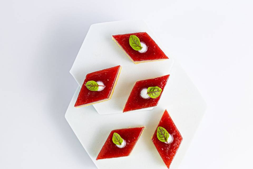 Financier coco framboise