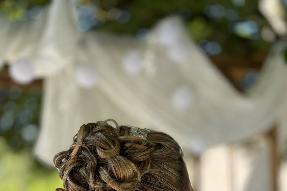 Chignon bouclés