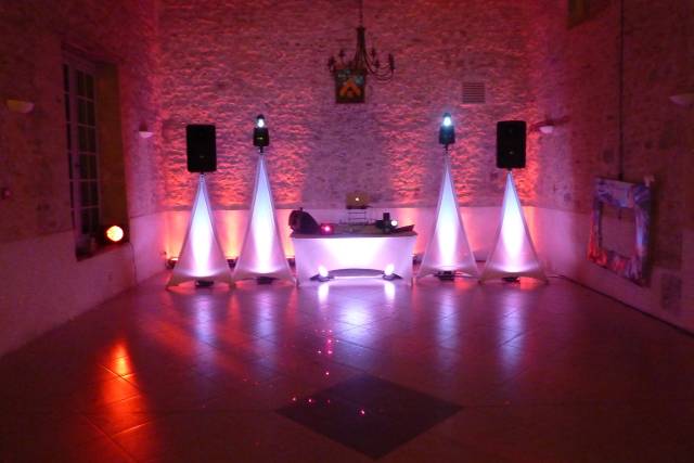 Décoration mariage lycra blanc