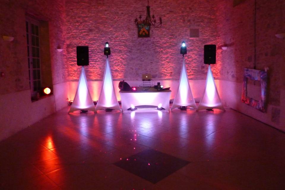 Décoration mariage lycra blanc