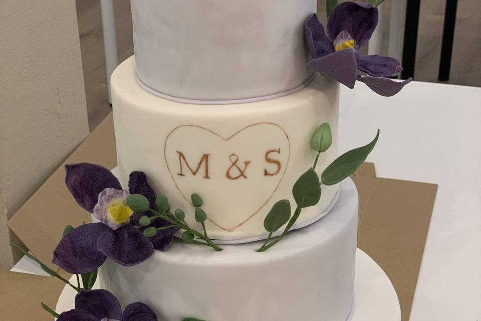 Wedding cake orchidée