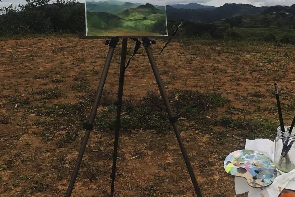 Huile paysage live
