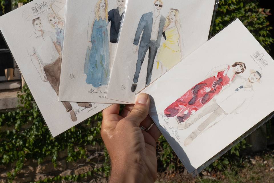 Illustration live de mariage