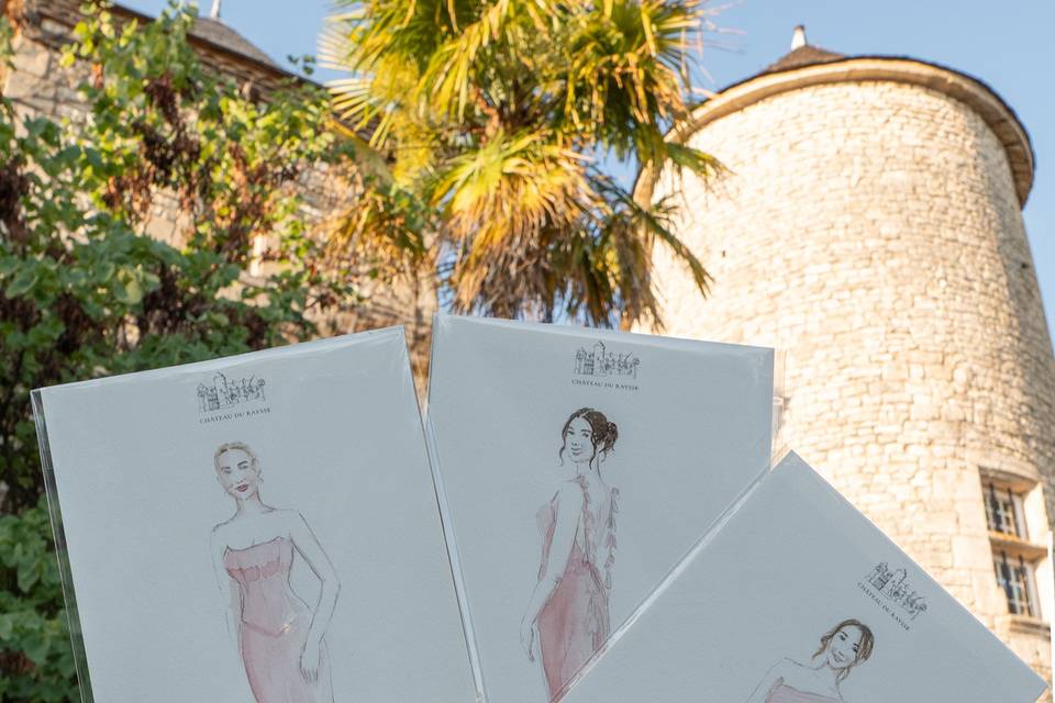 Illustration live de mariage