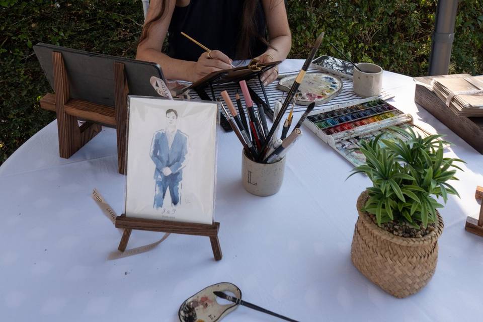 Illustration live de mariage