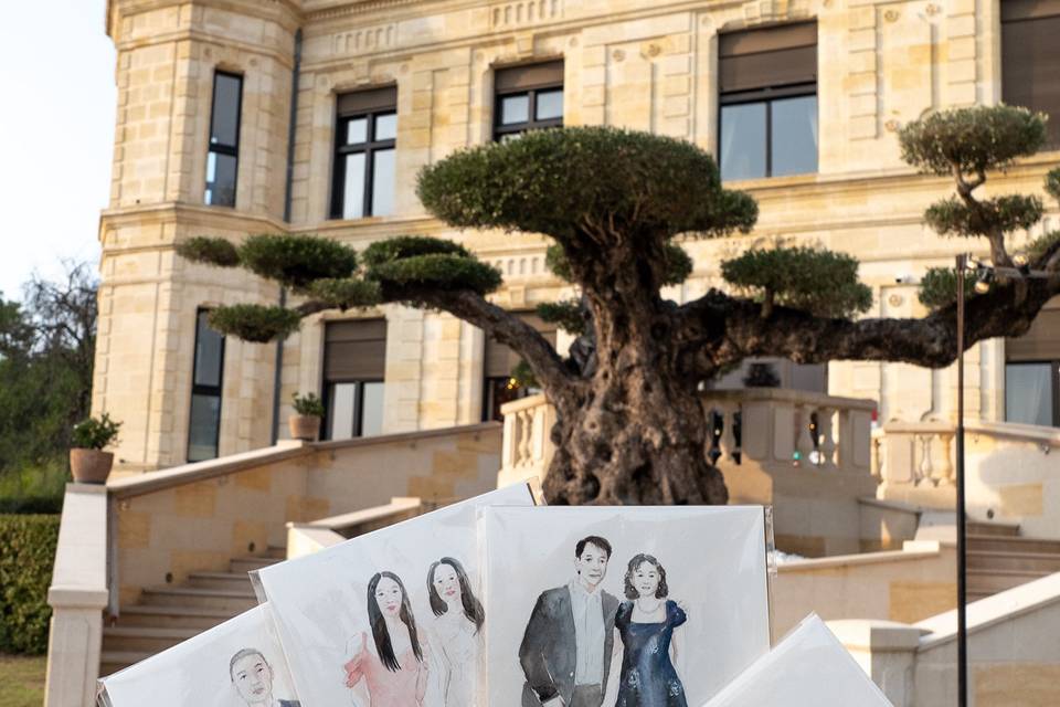 Illustration live de mariage