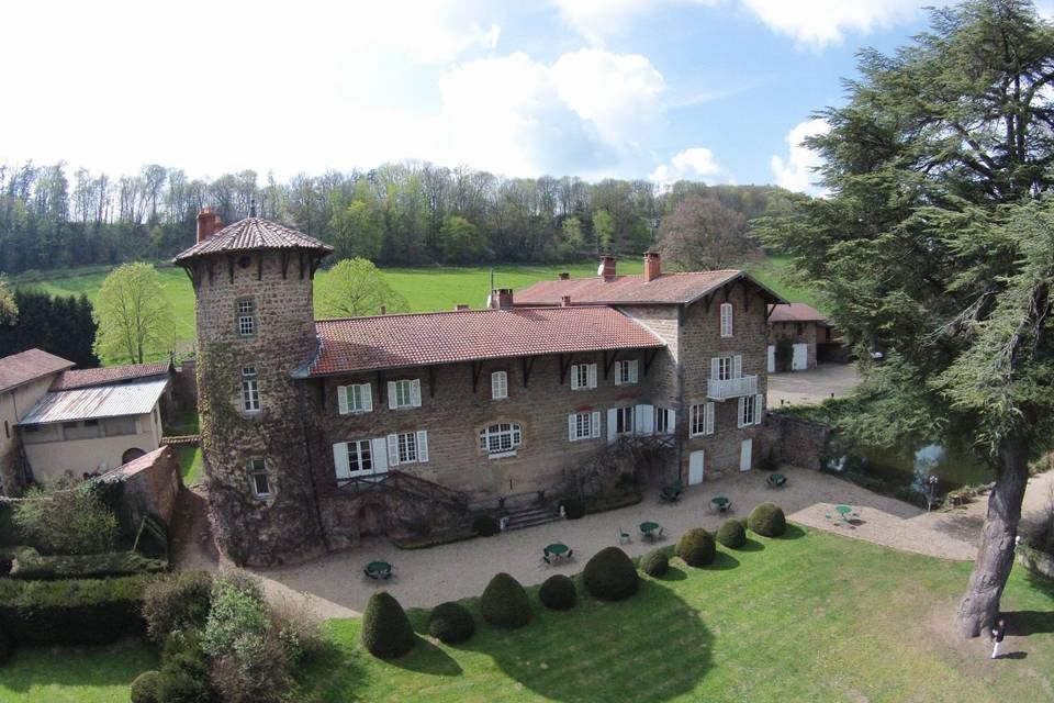 Le manoir vu du ciel