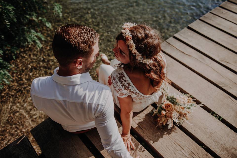 Portrait de couple - lac