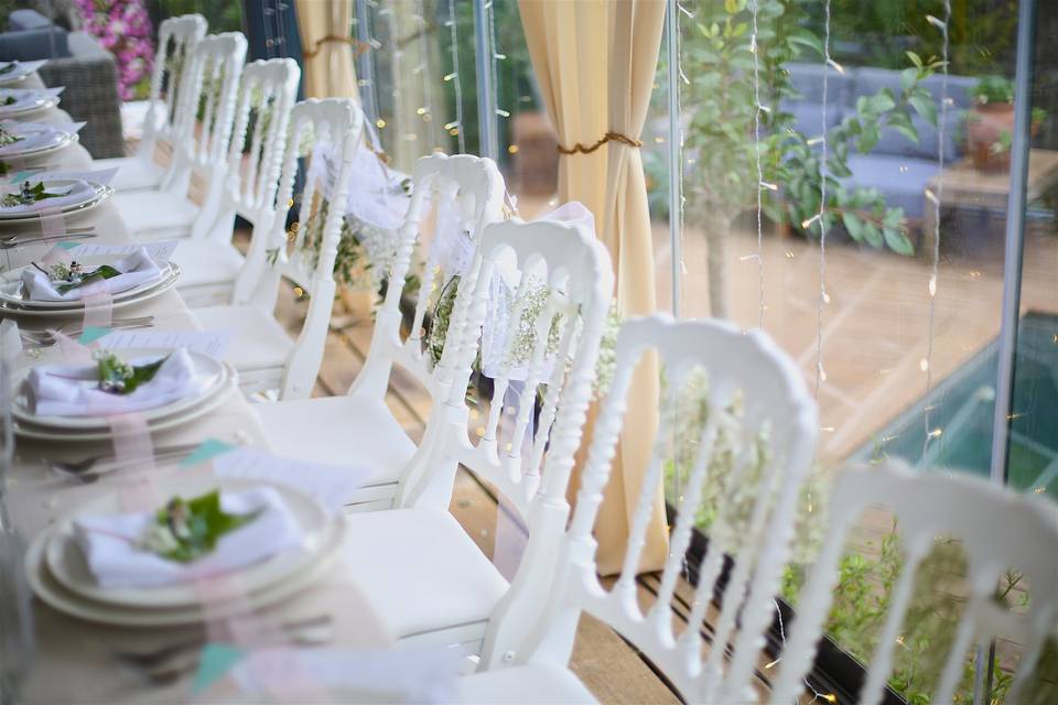 Décoration de table du mariage