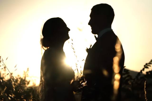 Couple couché de soleil