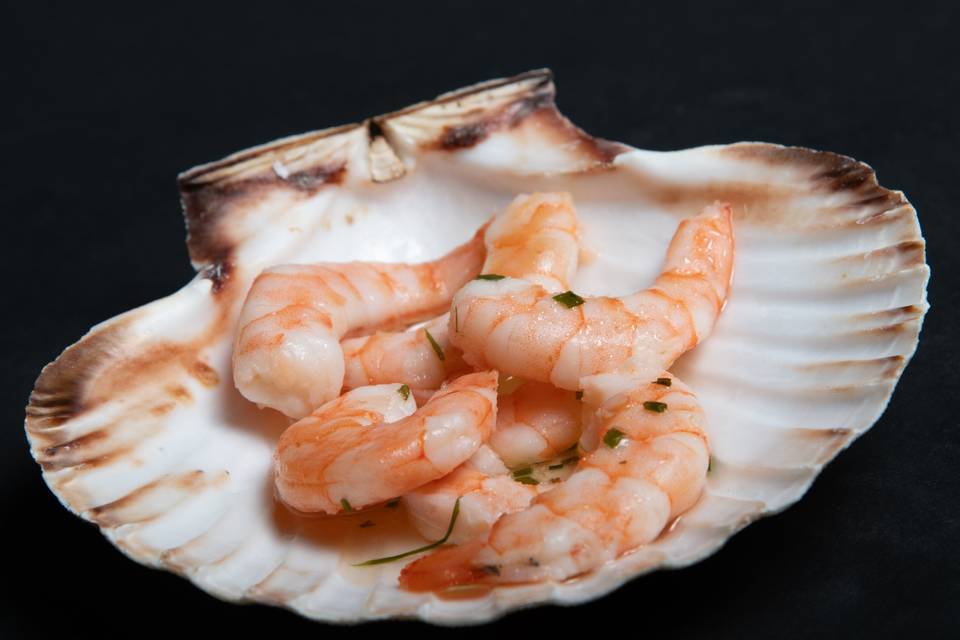 Gambas à l'ail