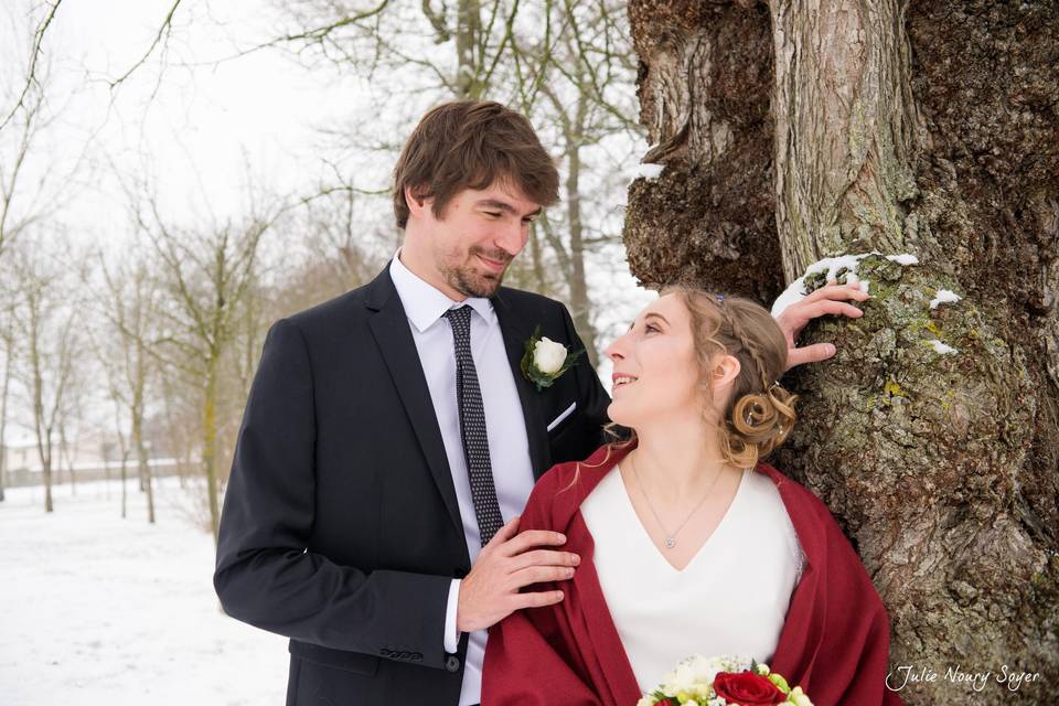 Mariage sous la neige à Nancy