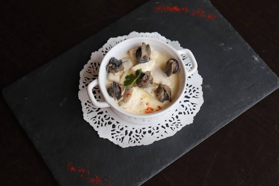 Escargots et boudin blanc