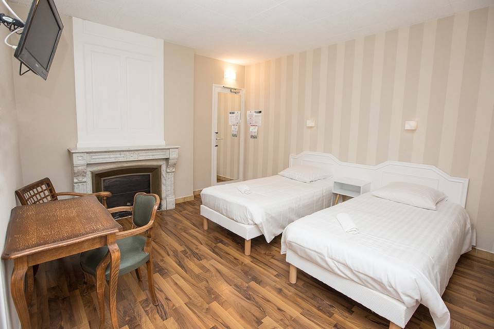 Chambre twin beige