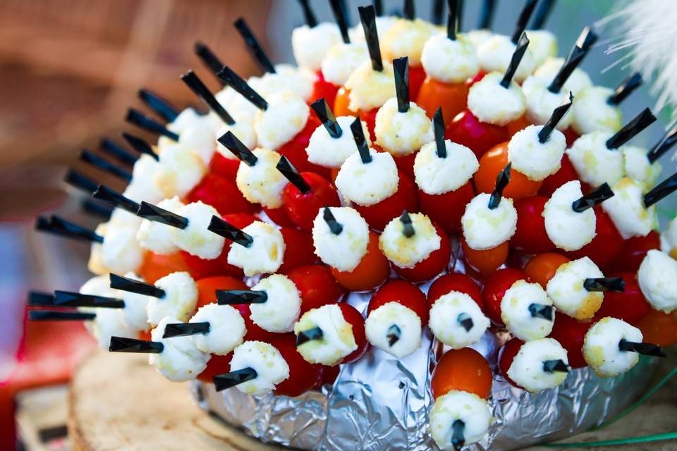 Mini brochette tomate mozzarella