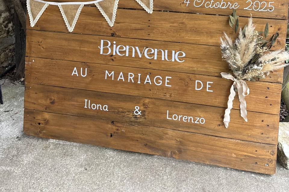 Panneau de bienvenue