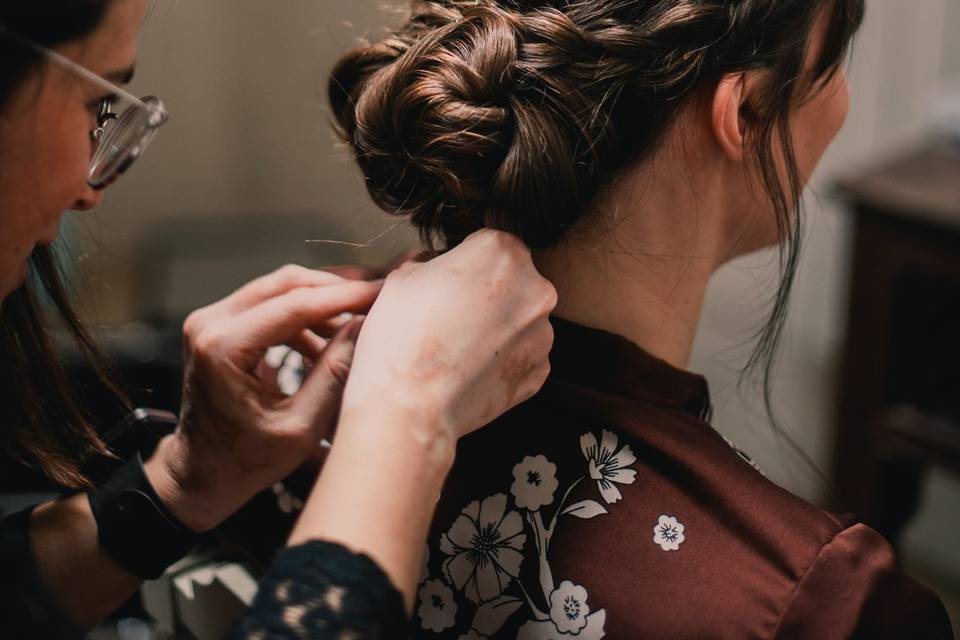 Chignon natte