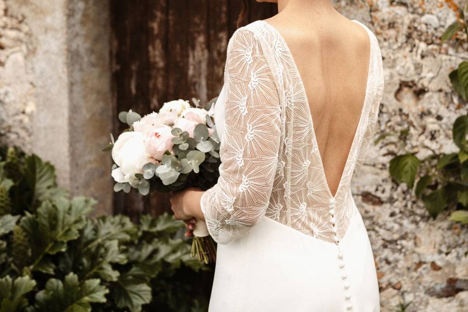 Chignon couronne natte
