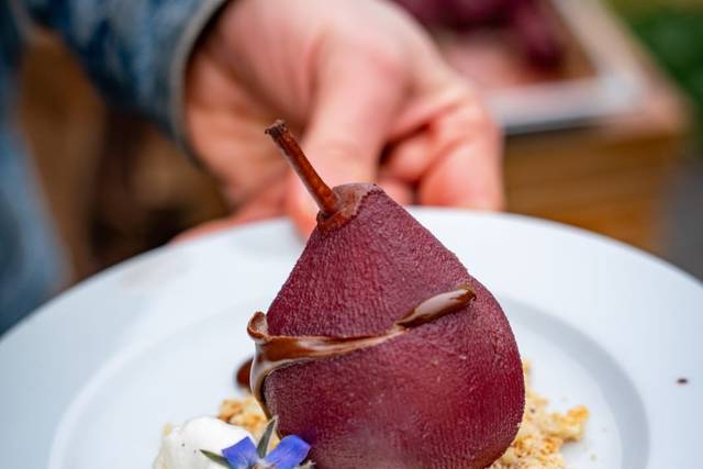 Poire pochée