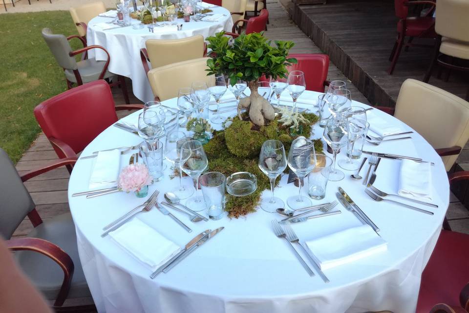 Centre de table façon kokedama