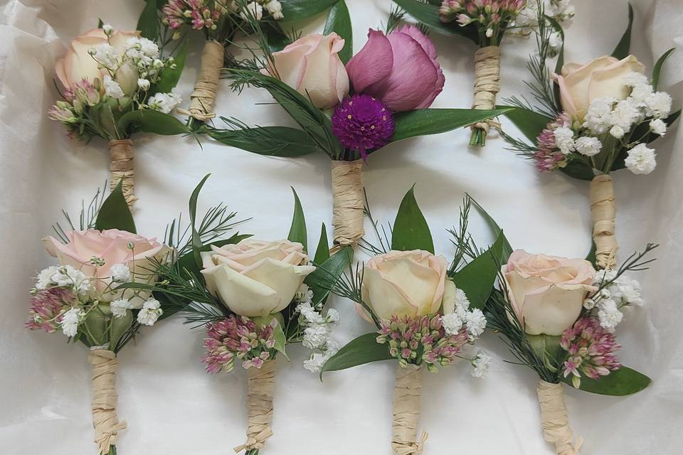 Boutonnières Fanny & Thibaud