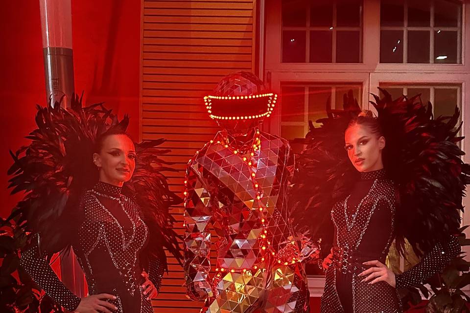 Robot led miroir