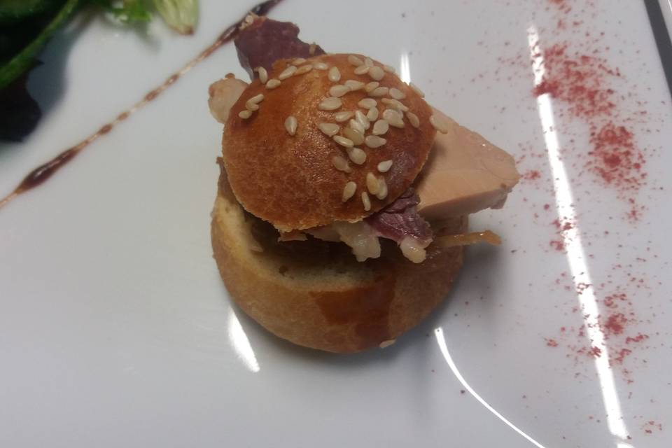 Mini burger foie gras