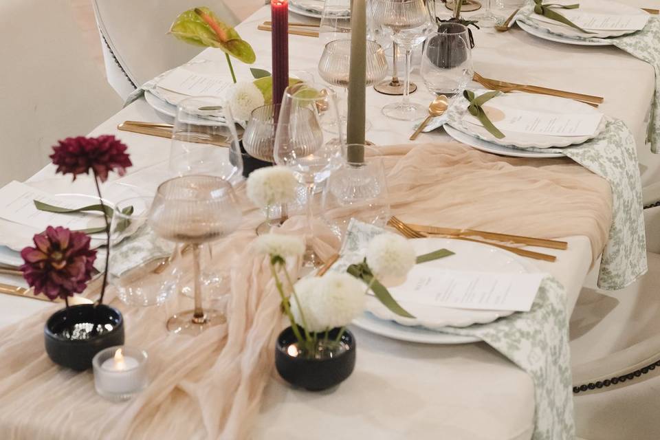 Décoration de table d'honneur